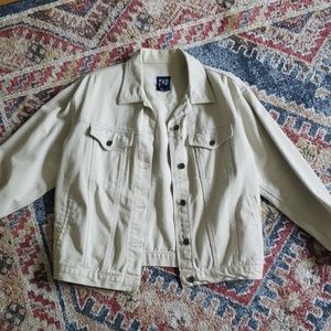 Gap off-white denim jacket, M